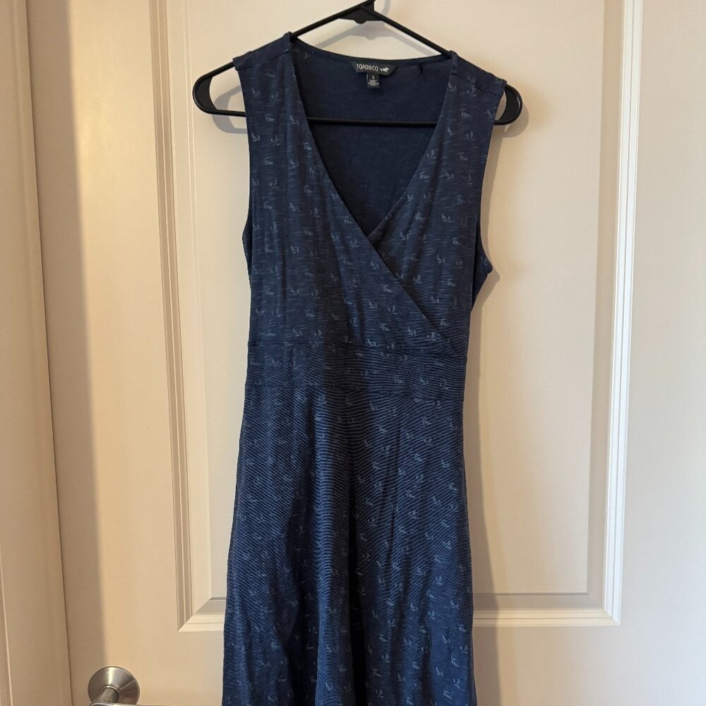 Toad&Co Navy Sleeveless Dress Size S – Eco Friendly Travel Casual
